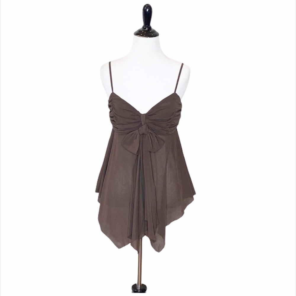Ideology brown asymmetrical cami blouse - Size Medium